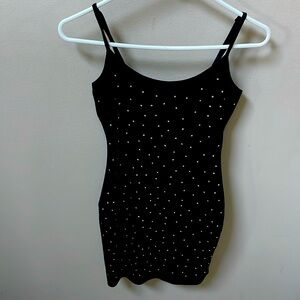 Black Velvet Dress with Bling- Hoco or TWIRP Dress